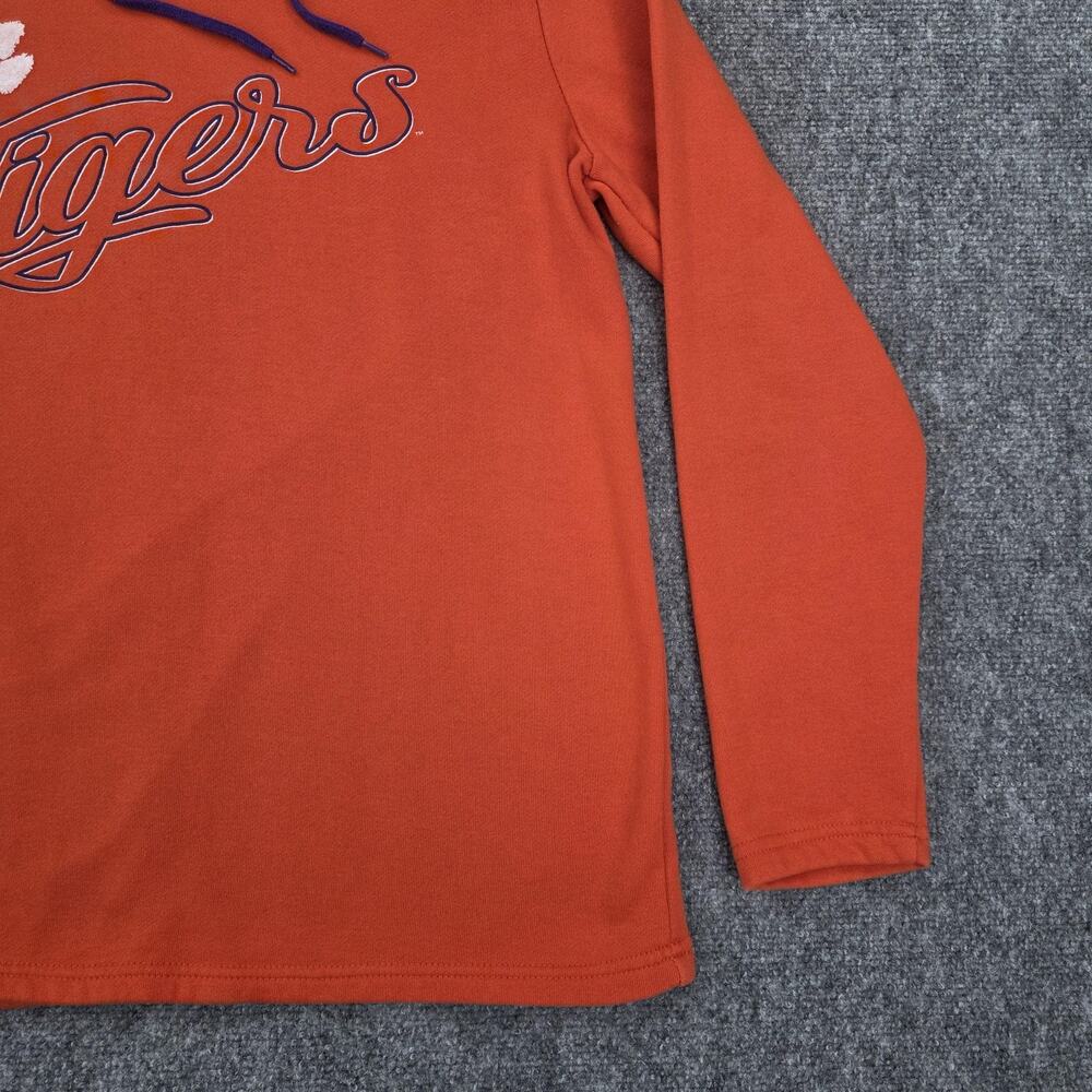 Clemson Tigers Sweatshirt Mens Large Orange Hoodie NCAA Colosseum Paw Pullover - Picture 14 of 15